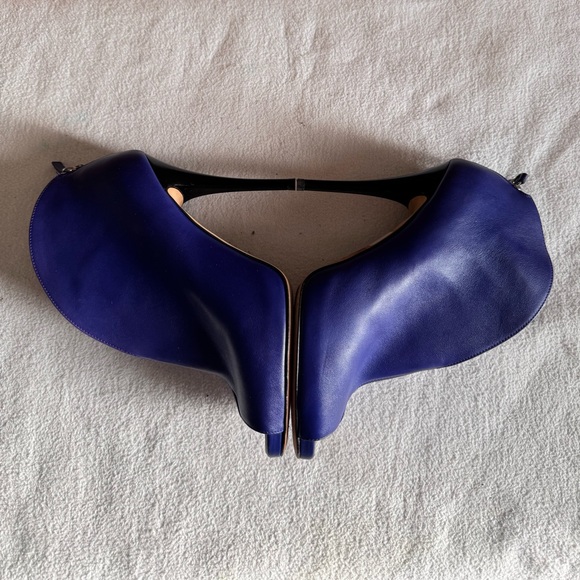 Giuseppe Zanotti Design blue/purple Leather “6 Peep Toe High Heels Womens 39.5EU - Picture 6 of 14